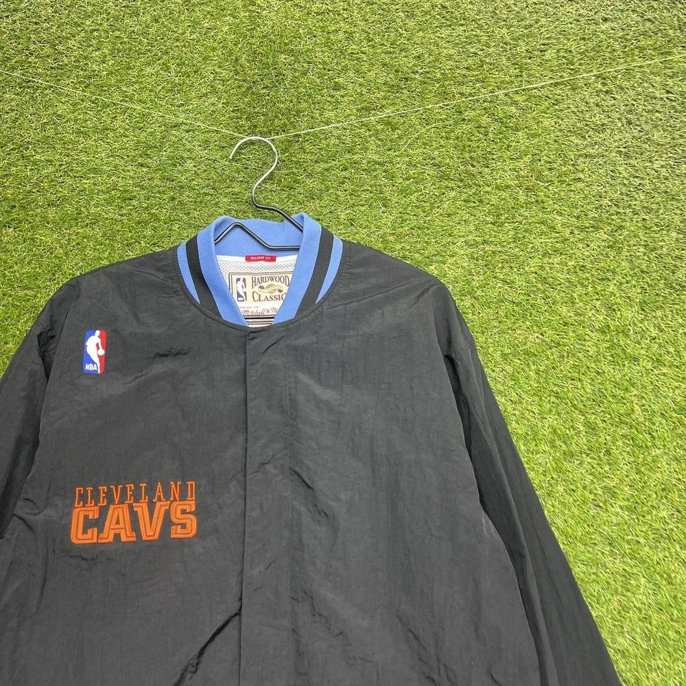 Cleveland Cavs Mitchell and Ness Jacket Mens Large Authentic Warm Up Zip Up